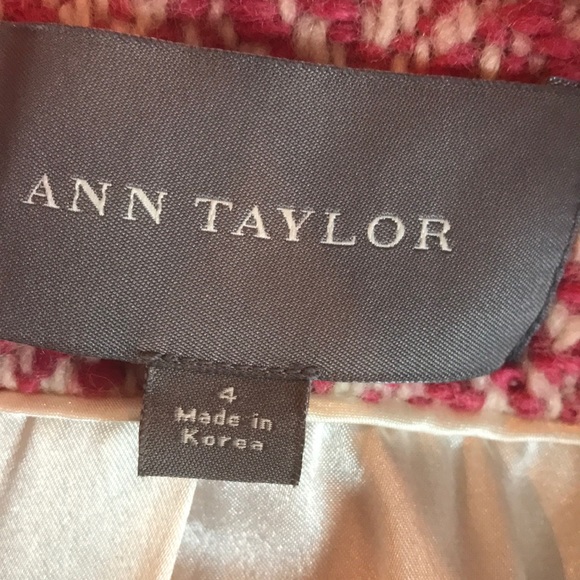 Ann Taylor Pink/ White Coat Size 4 - Picture 8 of 11